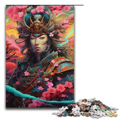 1000teiliges Puzzle mit japanischen SakuraKriegern für Erwachsene und Kinder Holzpuzzle pädagogisches Spielzeug zum Stressabbau Puzzle 1000 Teile (38 x 26 cm) von ouynngjing