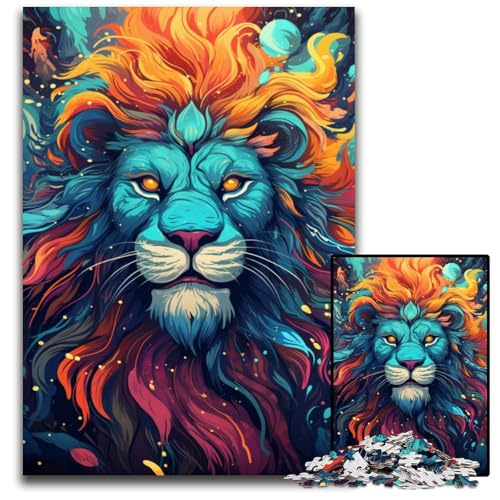 1000teiliges PuzzleGeschenk majestätischer Löwe anspruchsvolle Puzzles perfekte Dekoration für Zuhause oder das Büro 1000 Teile (75 x 50 cm) von ouynngjing
