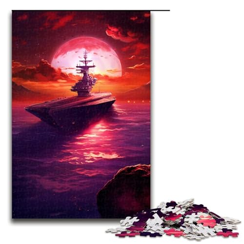 1000teiliges Puzzlespiel „Bunte Schiffe“ für Erwachsene geeignet für Paare und Teenager ab 14 Jahren 1000 Teile (75 x 50 cm) von ouynngjing