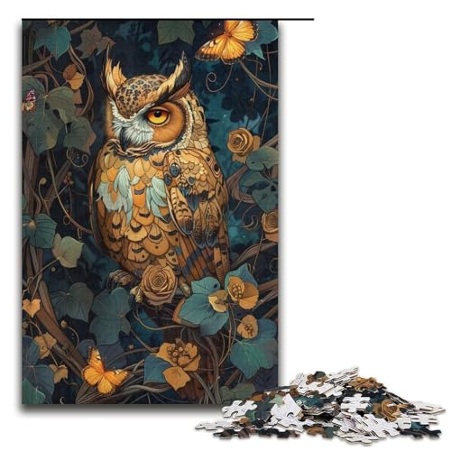 1000teiliges buntes EulenPuzzle für Erwachsene unmögliches Puzzle zum Stressabbau für Teenager ab 14 Jahren 1000 Teile (38 x 26 cm) von ouynngjing