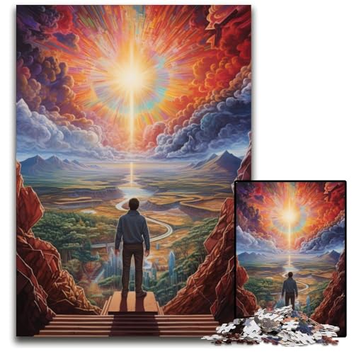 Alleine die Welt betrachten 1000teiliges Puzzle für Erwachsene Puzzles Geburtstagsgeschenkidee anspruchsvolles Denkspiel 1000 Teile (38 x 26 cm) von ouynngjing