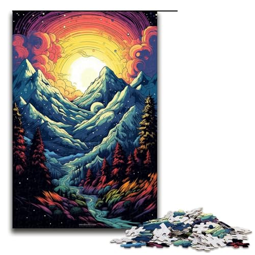 Alps_Colorful 1000teiliges Puzzle für Erwachsene Puzzle zum Verschenken geeignet für Jugendliche ab 14 Jahren 1000 Teile (75 x 50 cm) von ouynngjing