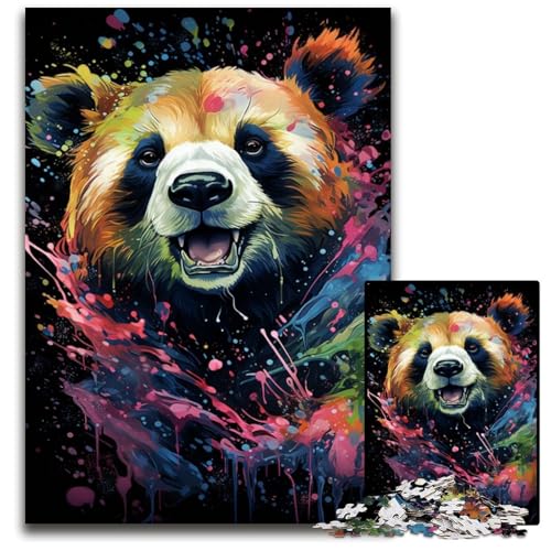 Aquarellmalerei-Bär 1000-teiliges Puzzle Papierpuzzle für Teenager und Familienspaß – DIY-Denkspiel als Geschenk 1000 Teile (38x26cm) von ouynngjing