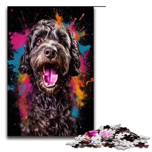 Cockapoo Puzzle für Erwachsene 1000 Teile Holzpuzzle für Erwachsene und Kinder ab 12 Jahren Lernspielzeug 1000 Teile (75 x 50 cm) von ouynngjing