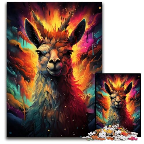 Die farbenfrohe Psychedelia of Space Alpacas Puzzle für Erwachsene 1000 Teile Puzzle für Erwachsene anspruchsvolles DIY-Denkspiel perfektes Familienspiel oder dekoratives Geschenk 1000 Teile (75x50cm) Die farbenfrohe Psychedelia of Space Alpacas Puzzle für Erwachsene 1000 Teile Puzzle für Erwachsene anspruchsvolles DIY-Denkspiel perfektes Familienspiel oder dekoratives Geschenk 1000 Teile (75x50cm) von ouynngjing
