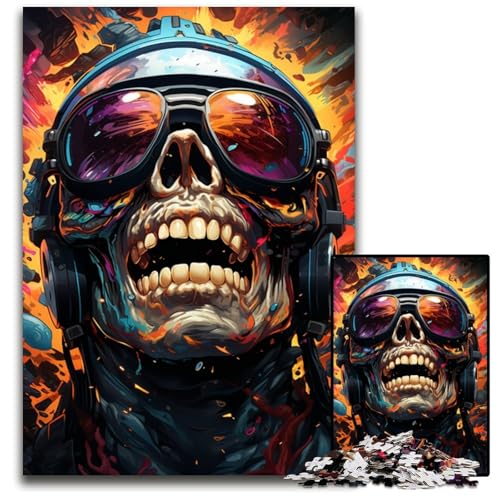 Die farbenfrohe Psychedelia von Space Hackers 1000-teiliges Puzzle Holzpuzzle für Teenager und Familienspaß – DIY-Denkspiel Geschenk 1000 Teile (75x50cm) von ouynngjing