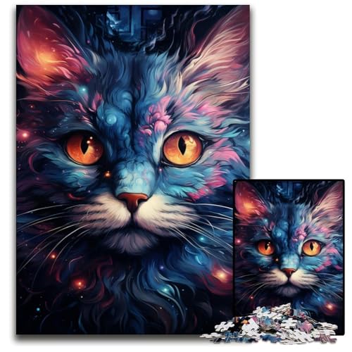 Die farbenfrohe Psychedelie des Spiralkatzennebels 1000-teiliges Puzzle Papierpuzzle für Teenager und Familienspaß – DIY-Denkspiel als Geschenk 1000 Teile (38x26cm) von ouynngjing