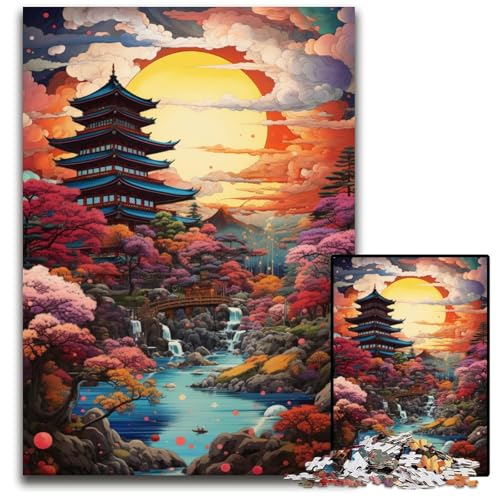 Die farbenfrohe psychedelische Schönheit des Nara-Parks 1000-teiliges Puzzle-Geschenk schwierige Puzzles für Erwachsene perfekt als Geburtstags- Weihnachts 1000 Teile (75x50cm) von ouynngjing