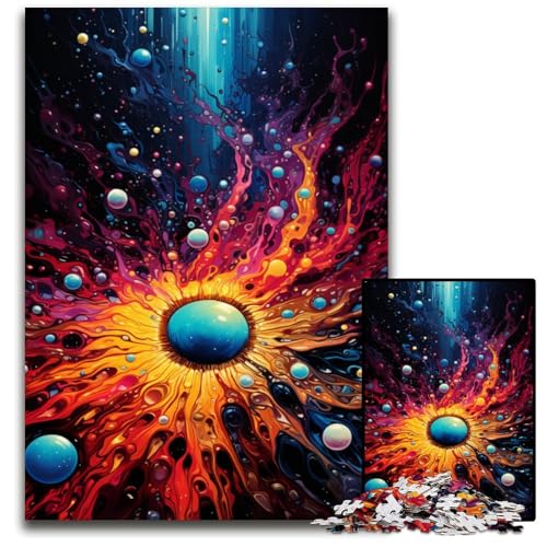 FantasiePuzzle farbenfrohes Universum 1000 Teile für Erwachsene Holzpuzzle für Erwachsene perfekt für Teenager und Sammler ideale Heimdekoration und Reisegeschenk 1000 Teile (75 x 50 cm) von ouynngjing