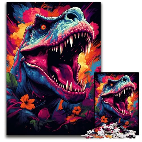 Fantasy World of Dinosaurs Puzzle 1000 Teile Holzpuzzle Weihnachten Halloween Ostern Neujahr 1000 PCS (75x50cm) von ouynngjing