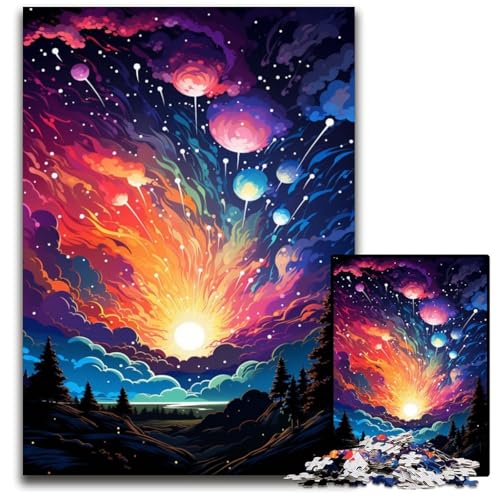FantasyMalereiLandschaft 1000teiliges Puzzle für Erwachsene Puzzles Geburtstagsgeschenkidee anspruchsvolles Denkspiel 1000 Teile (38 x 26 cm) von ouynngjing