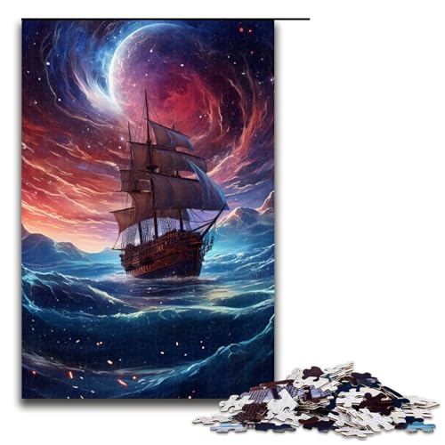FantasyPiratenschiffPuzzle 1000 Teile für Erwachsene Puzzle als Geschenk geeignet für Jugendliche ab 14 Jahren 1000 Teile (75 x 50 cm) von ouynngjing