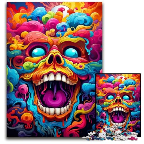 FantasyPuzzle für Erwachsene mit psychedelischen Monstern 1000 Teile anspruchsvolle Puzzles für Teenager Spieleabend mit der Familie anspruchsvolle Geschenkidee 1000 Teile (38 x 26 cm) von ouynngjing
