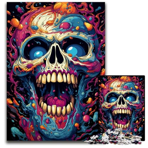 FantasyPuzzle mit psychedelischen Monstern 1000 Teile Holzpuzzle perfekt für Teenager Familienzusammenhalt Denksportaufgabe und DIYHeimdekorGeschenk 1000 Teile (38 x 26 cm) von ouynngjing