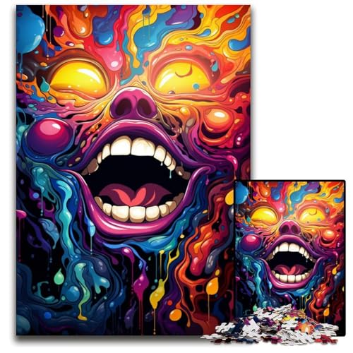 FantasyPuzzle mit psychedelischen Monstern für Erwachsene 1000 Teile unmögliche Puzzles für Erwachsene für Reiseliebhaber und Paare anspruchsvolles Spielzeug 1000 Teile (38 x 26 cm) von ouynngjing