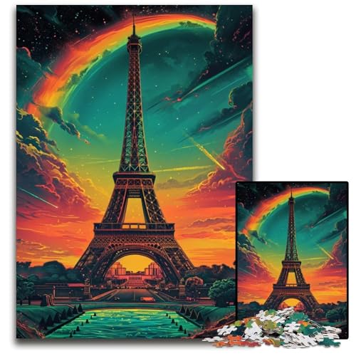 Frankreich EiffelturmPuzzle 1000 Teile Holzpuzzle Weihnachten Halloween Ostern Neujahr 1000 PCS (75x50cm) von ouynngjing