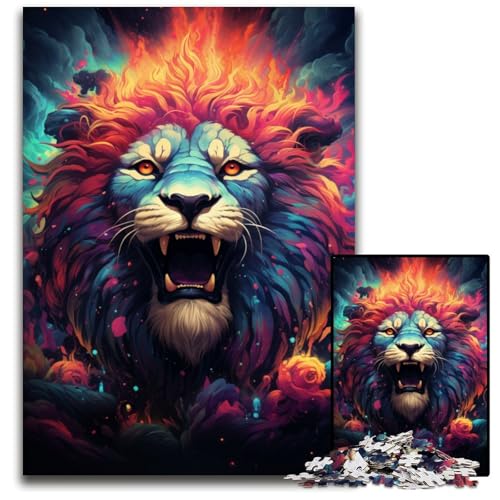 Gemälde Fantasy Magic Lion Puzzles für Erwachsene 1000 Teile Puzzles für Erwachsene DIY Kunstwerk 1000 PCS (75x50cm) von ouynngjing