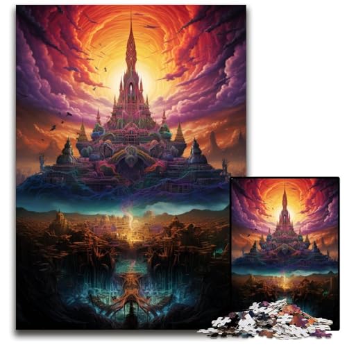 Großer Palast von Thailand Puzzle 1000 Teile Holzpuzzle Weihnachten Halloween Ostern Neujahr 1000 Teile (38 x 26 cm) von ouynngjing