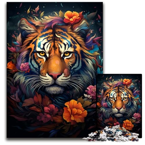 Huahu Buntes psychedelisches Puzzle für Erwachsene 1000 Teile Puzzle für Erwachsene Geburtstage Feiertage am besten für Weihnachten 1000 Teile (75 x 50 cm) von ouynngjing