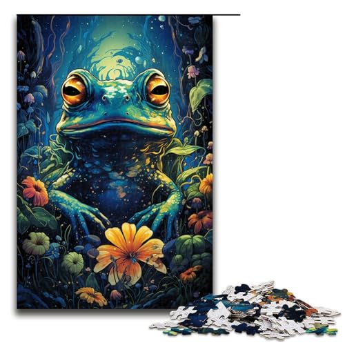 Jigsaw Puzzle mit 1000 Teilen für Erwachsene und Kinder Bunte Laubfrösche Puzzle für Erwachsene Holzpuzzle 1000 Teile (75 x 50 cm) von ouynngjing