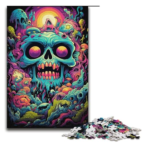 Jigsaw Puzzle mit 1000 Teilen für Erwachsene und Kinder farbenfrohe Fantasy-Monster-Puzzles für Erwachsene Holzpuzzle 1000 Teile (38 x 26 cm) von ouynngjing