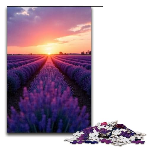 Lavendel-Puzzle mit 1000 Teilen für Erwachsene Puzzle als Geschenk geeignet für Teenager ab 14 Jahren 1000 Teile (75 x 50 cm) von ouynngjing