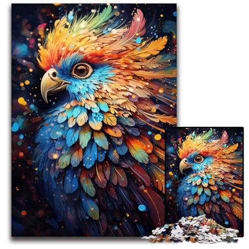 Malen buntes Papageien-Puzzle 1000 Teile für Erwachsene Papierpuzzle anspruchsvolles Denkspiel für Teenager Spaß für den Familienspielabend 1000 Teile (38x26cm) von ouynngjing