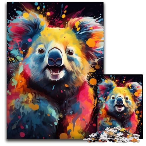 Malen und Malen Koala-Puzzle 1000 Teile für Erwachsene schwierige Puzzles für Erwachsene für Feiertage Geburtstage und Familienspieleabende 1000 Teile (38x26cm) von ouynngjing