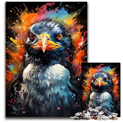 Malen und Malen: Pinguin-Puzzle 1000 Teile für Erwachsene anspruchsvolle Puzzles Lernspielzeug für Jugendliche Heimbüro-Dekoration 1000 Teile (75x50cm) von ouynngjing