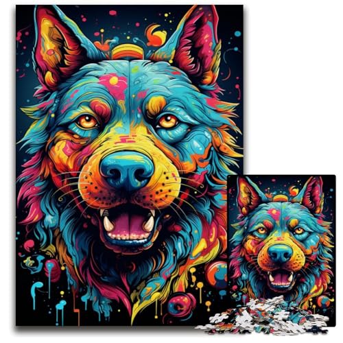 Malen von bunten Tieren 1000-teiliges Puzzle unmögliche Puzzles für Erwachsene für Heimdekoration Gehirntraining 1000 Teile (38x26cm) von ouynngjing