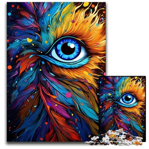 Malen von farbigen Augen 1000-teiliges Puzzle unmögliche Puzzles für Erwachsene für Heimdekoration Gehirntraining 1000 Teile (38x26cm) von ouynngjing