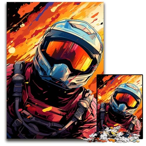 Maskierter Ritter 1000teiliges Puzzle für Erwachsene Puzzles Geburtstagsgeschenkidee anspruchsvolles Denkspiel 1000 Teile (38 x 26 cm) von ouynngjing