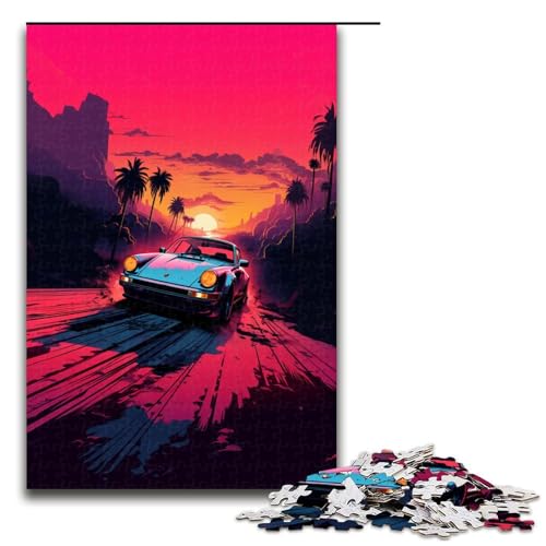 NeonSportwagenPuzzle mit 1000 Teilen für Erwachsene Puzzle als Geschenk geeignet für Jugendliche ab 14 Jahren 1000 Teile (75 x 50 cm) von ouynngjing
