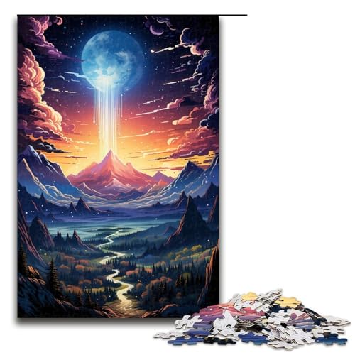 Puzzle „Wunderschöne Fantasielandschaft 1000 Teile Holzpuzzle für Erwachsene und Kinder ab 12 Jahren FamilienspaßPuzzle 1000 Teile (75 x 50 cm) von ouynngjing