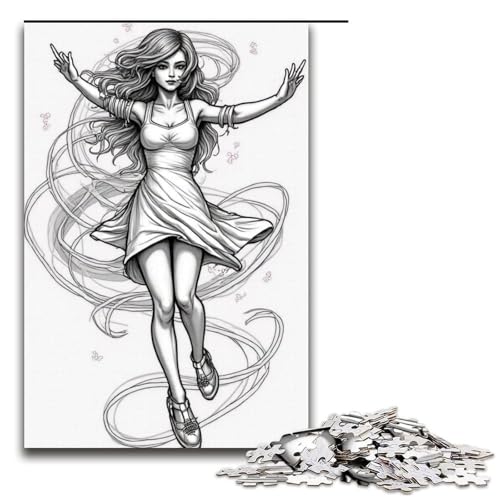 Puzzle 1000 Teile für Erwachsene Aurora Dance () Puzzle Mitmachspiel Einzigartige Heimdekoration und Geschenke 1000 PCS (75x50cm) von ouynngjing