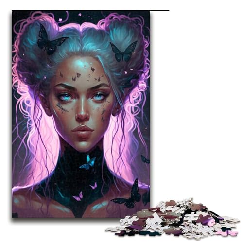 Puzzle 1000 Teile für Erwachsene Charmantes Mädchen Puzzle Spiel zum Anfassen einzigartige Heimdekoration und Geschenke 1000 PCS (75 x 50 cm) von ouynngjing