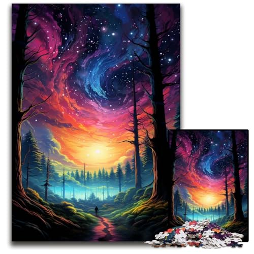 Puzzle 1000 Teile für Erwachsene FantasyNachtansicht Holzpuzzle Lernspielzeug für Teenager HeimbüroDekor 1000 PCS (75 x 50 cm) von ouynngjing