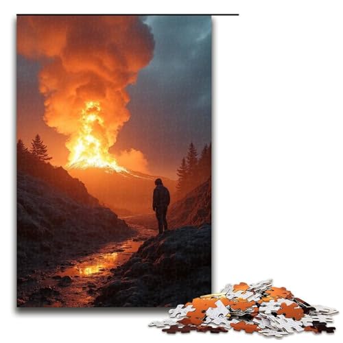 Puzzle 1000 Teile für Erwachsene Feuerpuzzle Hands-on-Spiel Einzigartige Heimdekoration und Geschenke 1000 PCS (75x50cm) von ouynngjing