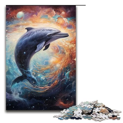 Puzzle 1000 Teile für Erwachsene GalaxieDelfinPuzzle praktisches Spiel einzigartige Heimdekoration und Geschenke 1000 Teile (75 x 50 cm) von ouynngjing
