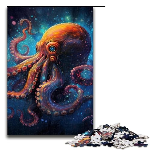 Puzzle 1000 Teile für Erwachsene Galaxy Octopus Puzzle Spiel zum Anfassen einzigartige Heimdekoration und Geschenke 1000 PCS (75 x 50 cm) von ouynngjing