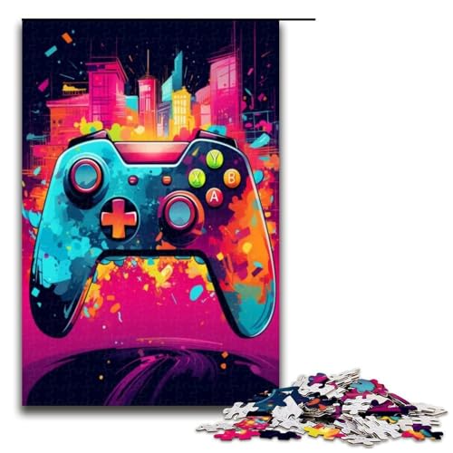 Puzzle 1000 Teile für Erwachsene Gamecontroller Puzzle praktisches Spiel einzigartige Heimdekoration und Geschenke 1000 Teile (75 x 50 cm) von ouynngjing