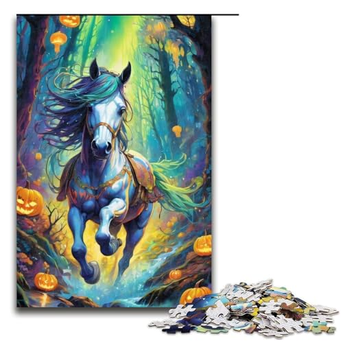 Puzzle 1000 Teile für Erwachsene Halloween Horse5 Puzzle Mitmachspiel Einzigartige Wohnkultur Und Geschenke 1000 PCS von ouynngjing