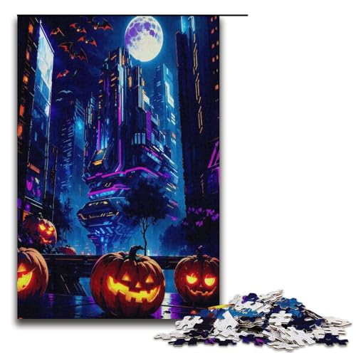 Puzzle 1000 Teile für Erwachsene Halloween Karnevals Puzzle Spiel zum Anfassen einzigartige Heimdekoration und Geschenke 1000 Teile (38 x 26 cm) von ouynngjing