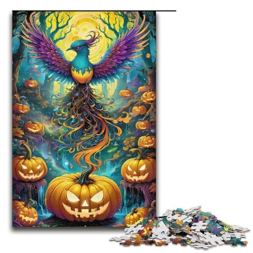 Puzzle 1000 Teile für Erwachsene Halloween Phönix Puzzle Spiel zum Anfassen einzigartige Heimdekoration und Geschenke 1000 Teile (38 x 26 cm) von ouynngjing
