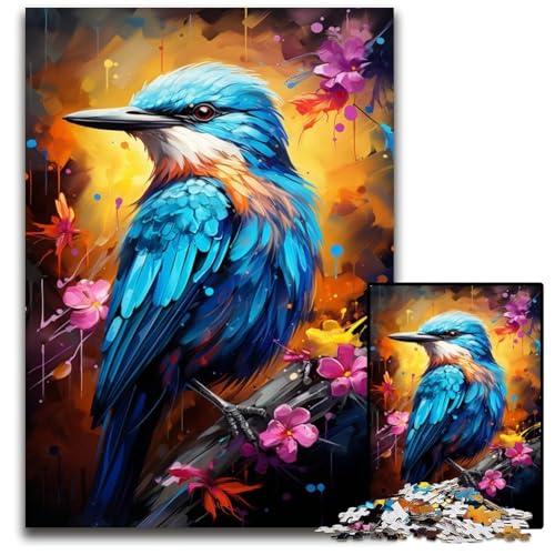 Puzzle 1000 Teile für Erwachsene Malen Farbe Vogel Papierpuzzle für Erwachsene Heimdekoration 1000 Teile (38x26cm) von ouynngjing