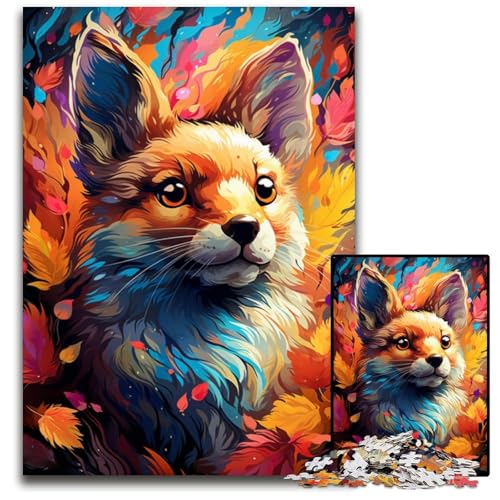 Puzzle 1000 Teile für Erwachsene Malen buntes Kunst-Eichhörnchen schwierige Puzzles für Erwachsene anspruchsvolles Denkspiel für Teenager Familienspaß interaktives Spiel 1000 Teile (38x26cm) von ouynngjing