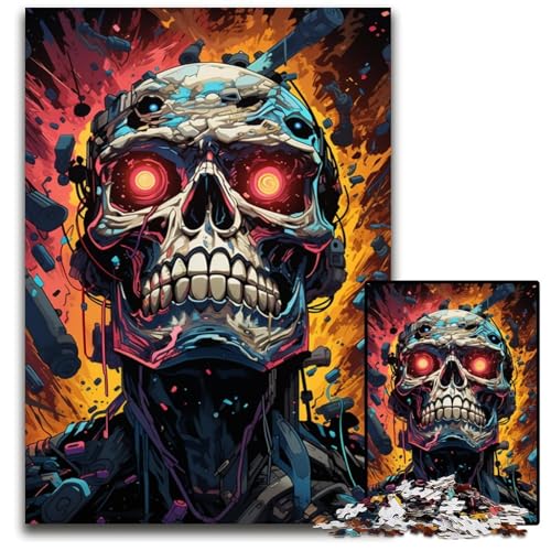 Puzzle 1000 Teile für Erwachsene Mechanisches Skelett Holzpuzzle für Erwachsene Anspruchsvolles Denkspiel Entspannendes Spielzeug für Teenager 1000 PCS (38x26cm) von ouynngjing