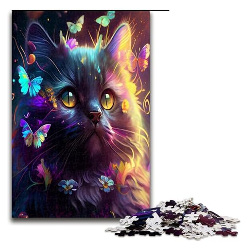 Puzzle 1000 Teile für Erwachsene PsychedeliCat Puzzle Hands on Spiel einzigartige Heimdekoration und Geschenke 1000 PCS (75 x 50 cm) von ouynngjing