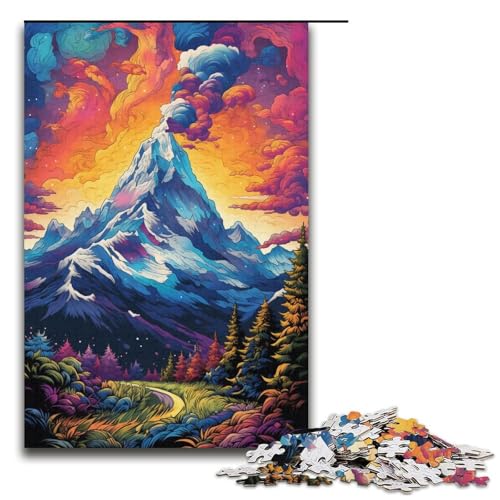 Puzzle 1000 Teile für Erwachsene Puzzles für Erwachsene 1000 Teile Puzzle Lernspiele-Alpen_bunt von ouynngjing