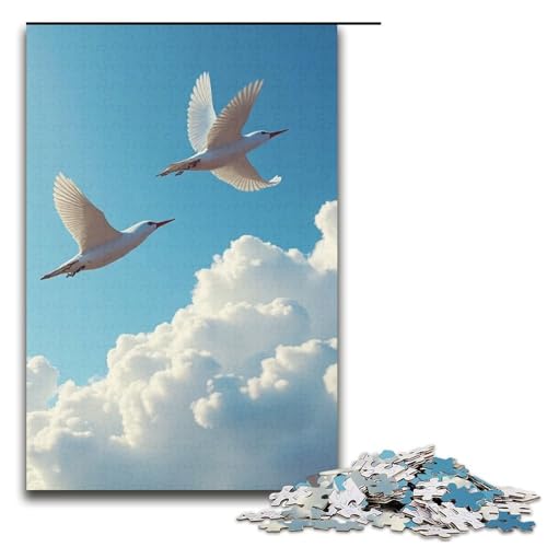Puzzle 1000 Teile für Erwachsene Vogelpuzzle Hands-on-Spiel Einzigartige Heimdekoration und Geschenke 1000 PCS (38x26cm) von ouynngjing
